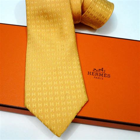 hermes yellow tie